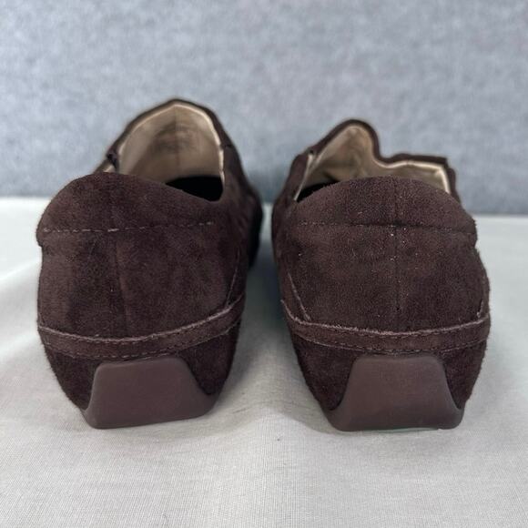 Merrell Women’s sz 9 Wild Senna Espresso Suede Slip On Moccasins Woven Comfort - Picture 5 of 10
